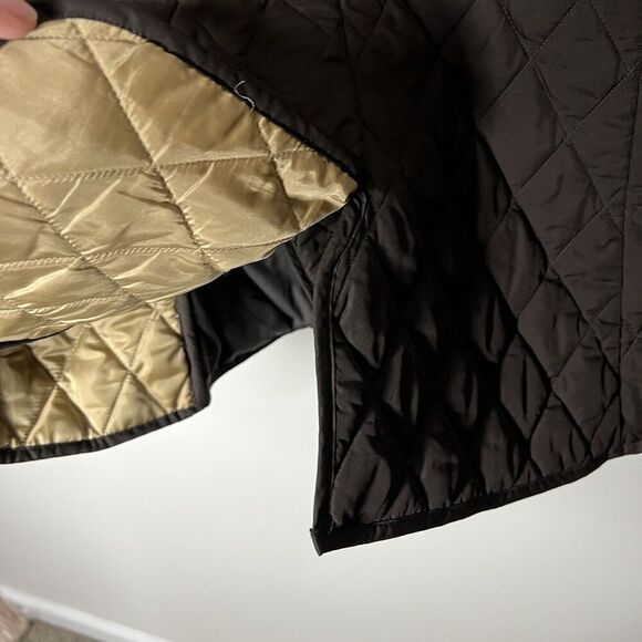 Lands End Jacket Womens XL Quilted Double Breasted Brown Coat Outdoor Casual - Picture 9 of 9